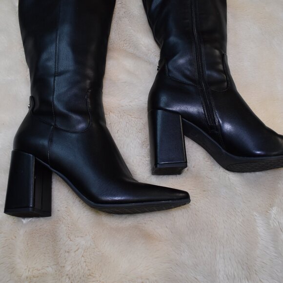 Kelly & Katie Freyna Tall Black Square Toe Knee High Boots Size 9 - Picture 11 of 16